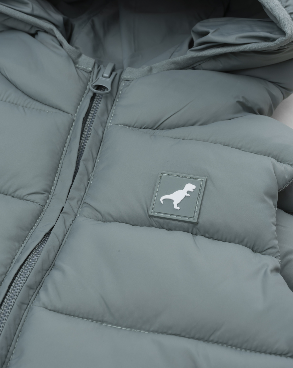 βρεφικό αμάνικο μπουφάν puffer λαδί dino για αγόρι - Prénatal