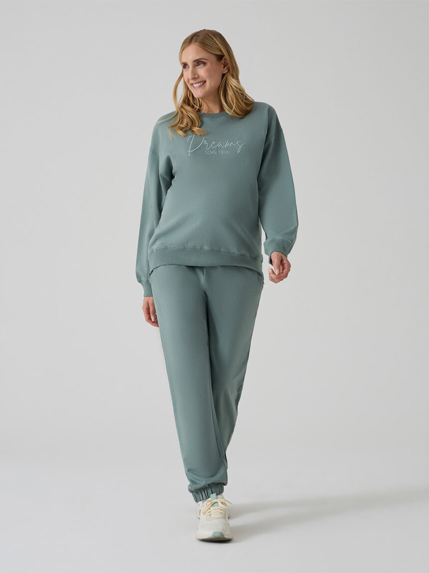 γυναικείο παντελόνι φόρμας εγκυμοσύνης πράσινο - Prénatal