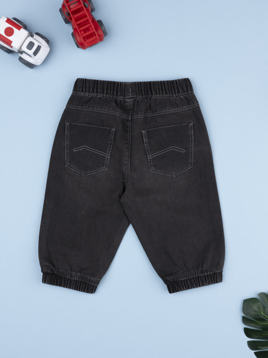 βρεφικό τζιν παντελόνι γκρι με λάστιχο για αγόρι - Prénatal
