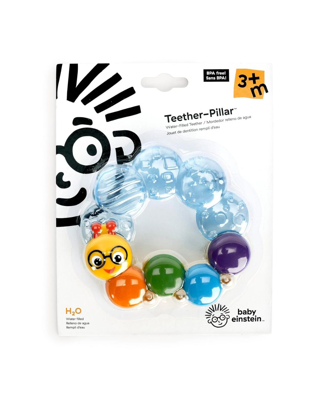 Baby einstein κουδουνίστρα & μασητικό οδοντοφυΐα teether pillar rattle & chill 3m+