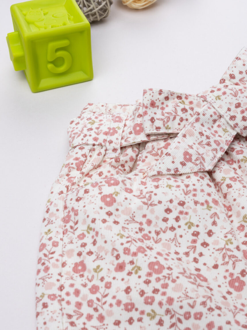 βρεφικό σορτσάκι λευκό φλοράλ για κορίτσι - Prénatal