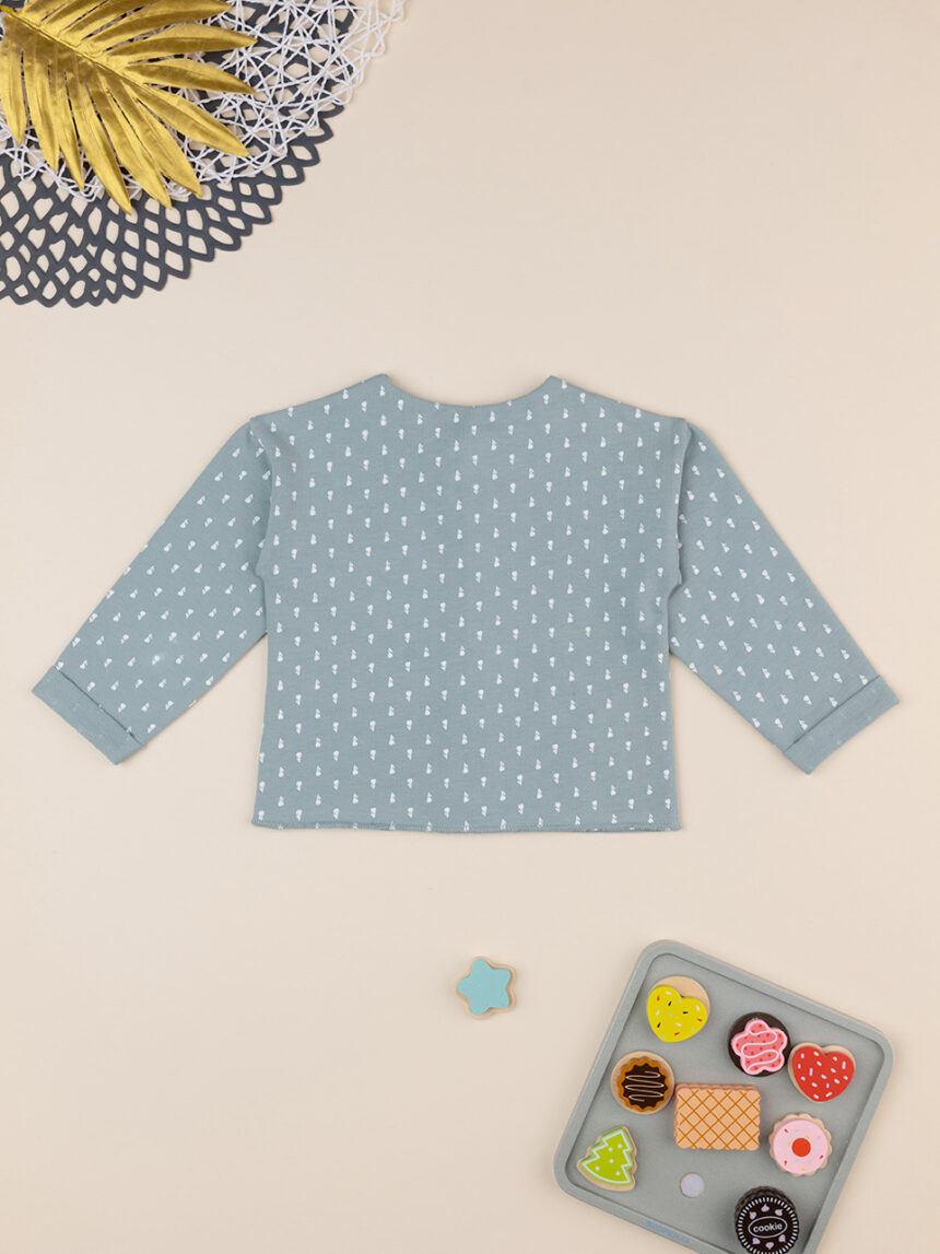 βρεφική ζακέτα πράσινη με λουλούδια για κορίτσι - Prénatal