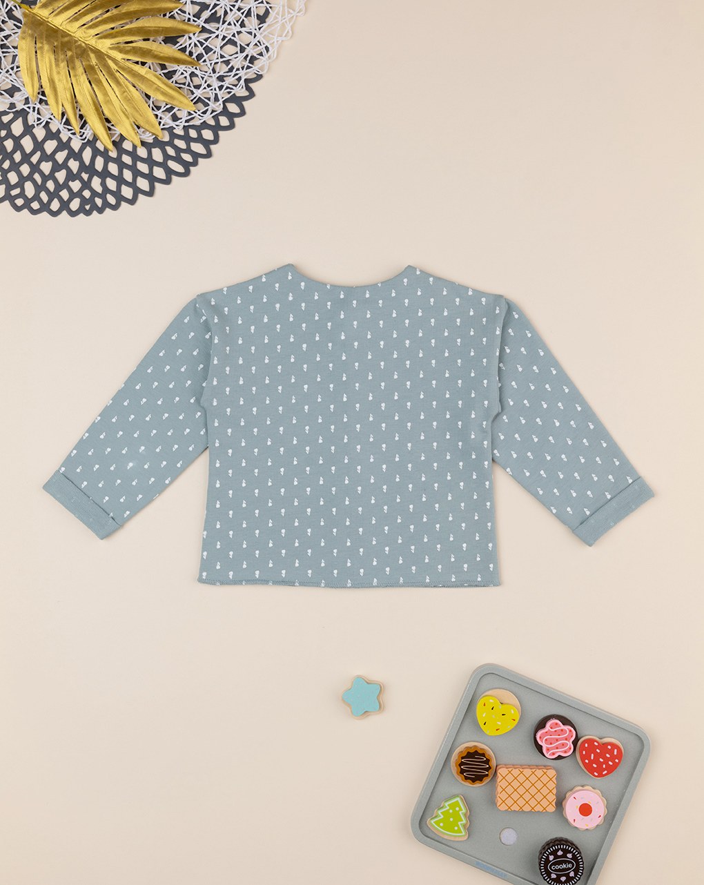 βρεφική ζακέτα πράσινη με λουλούδια για κορίτσι - Prénatal