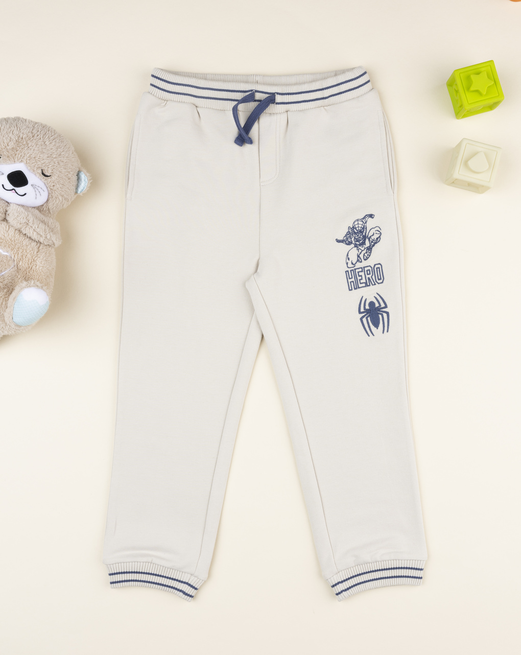 παιδικό παντελόνι φόρμας μπεζ spiderman για αγόρι - Prénatal