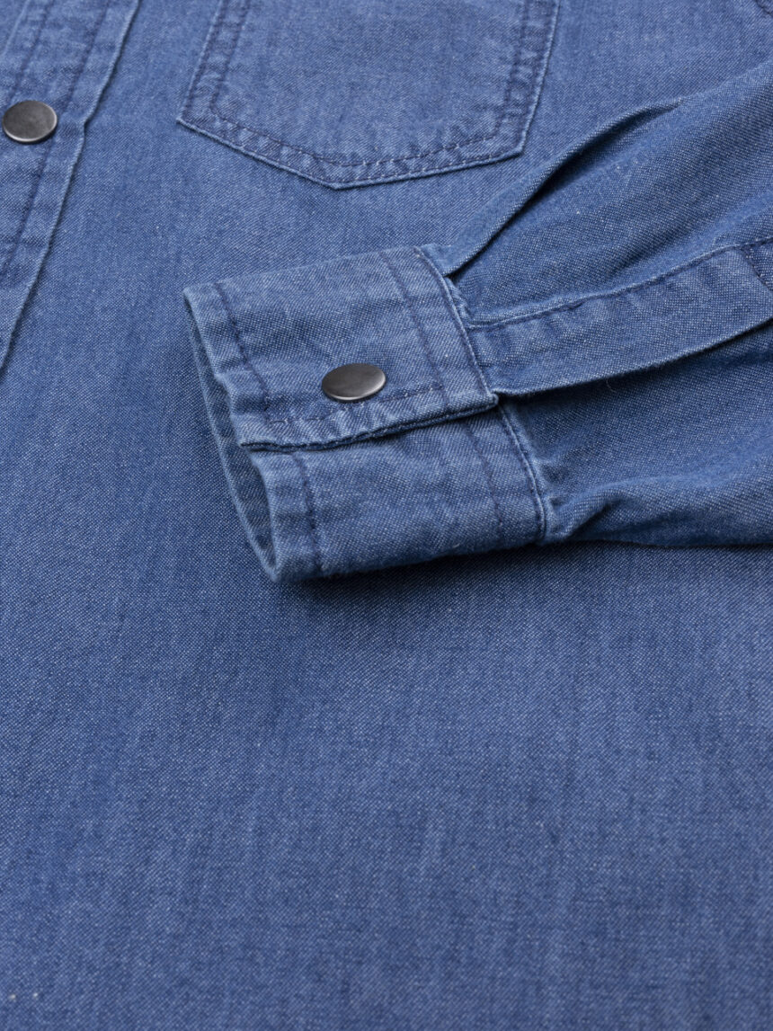 παιδικό τζιν πουκάμισο μπλε για αγόρι - Prénatal