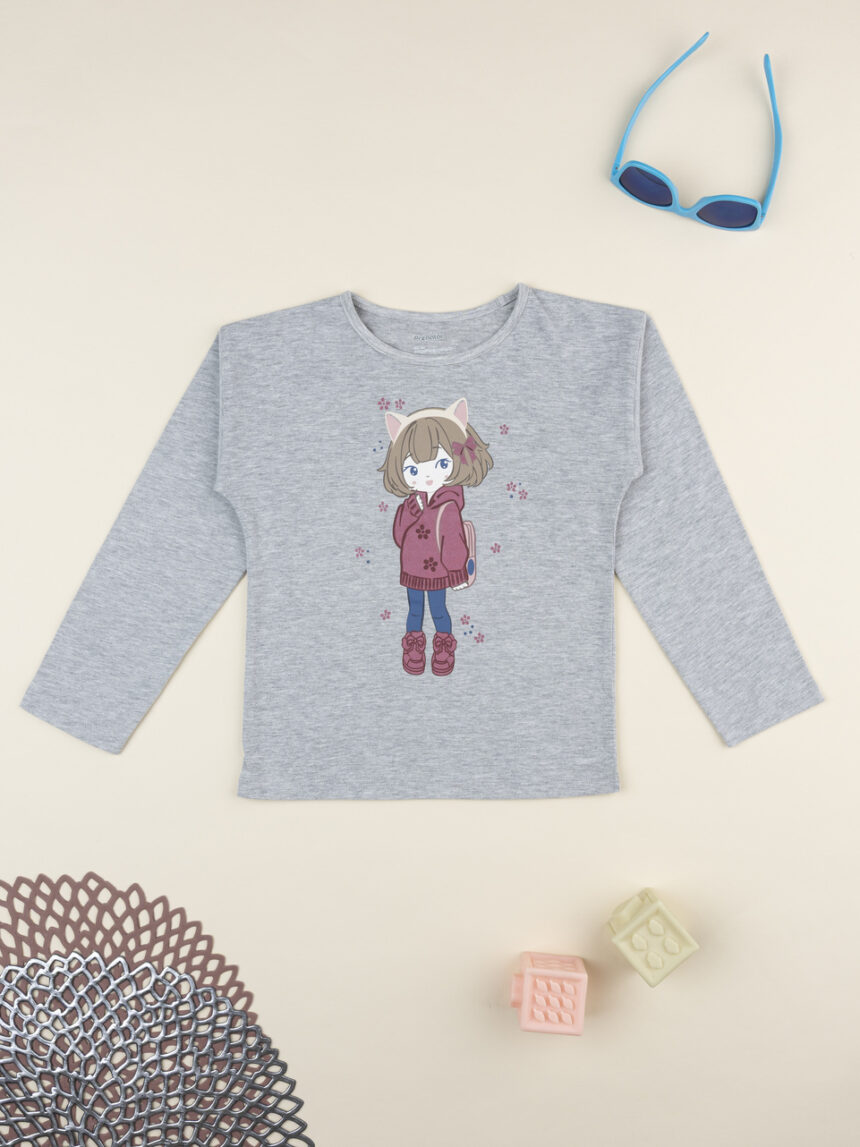 παιδική μπλούζα γκρι autumn για κορίτσι - Prénatal