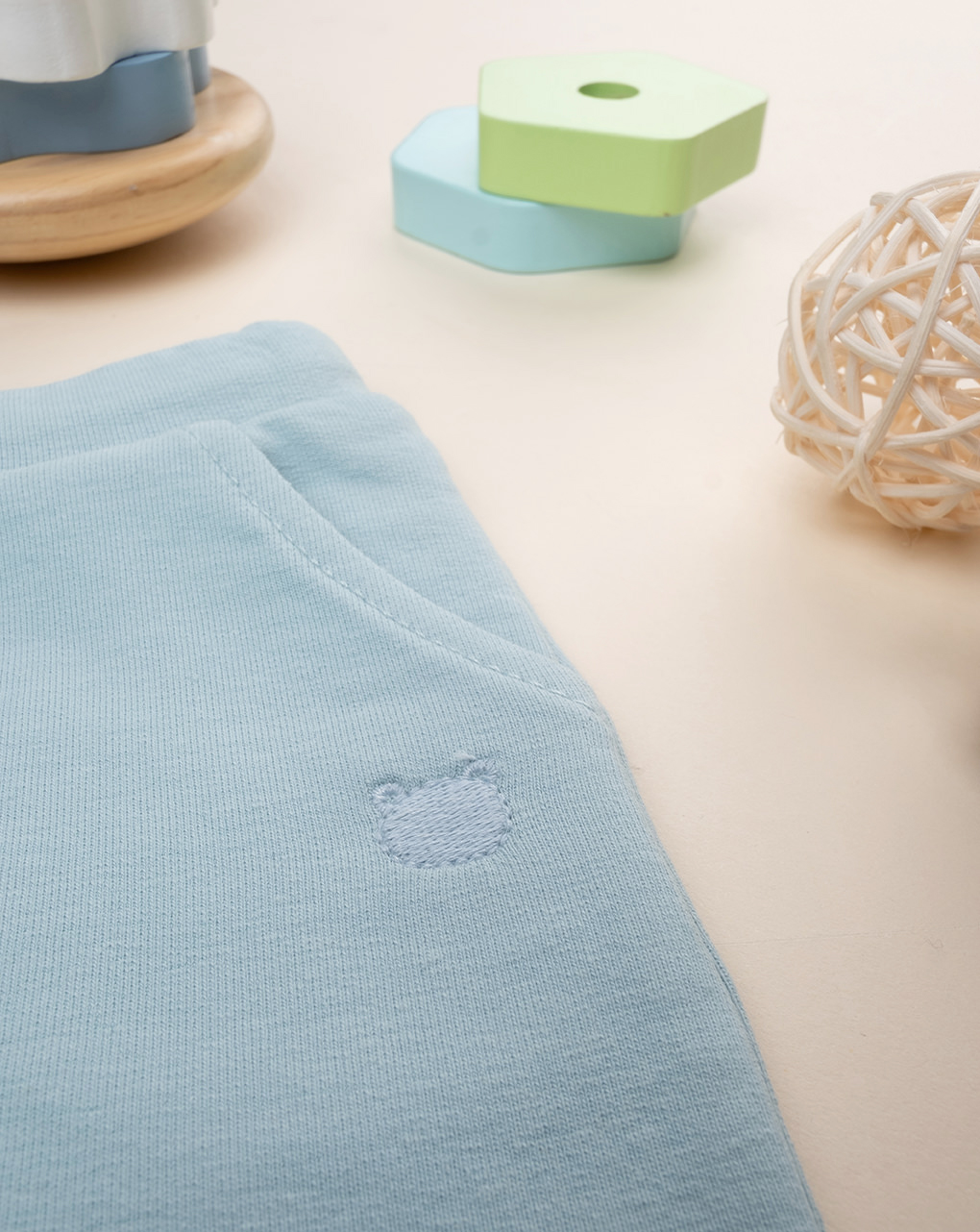 βρεφικό παντελόνι φόρμας βεραμάν με αρκουδάκι για αγόρι - Prénatal