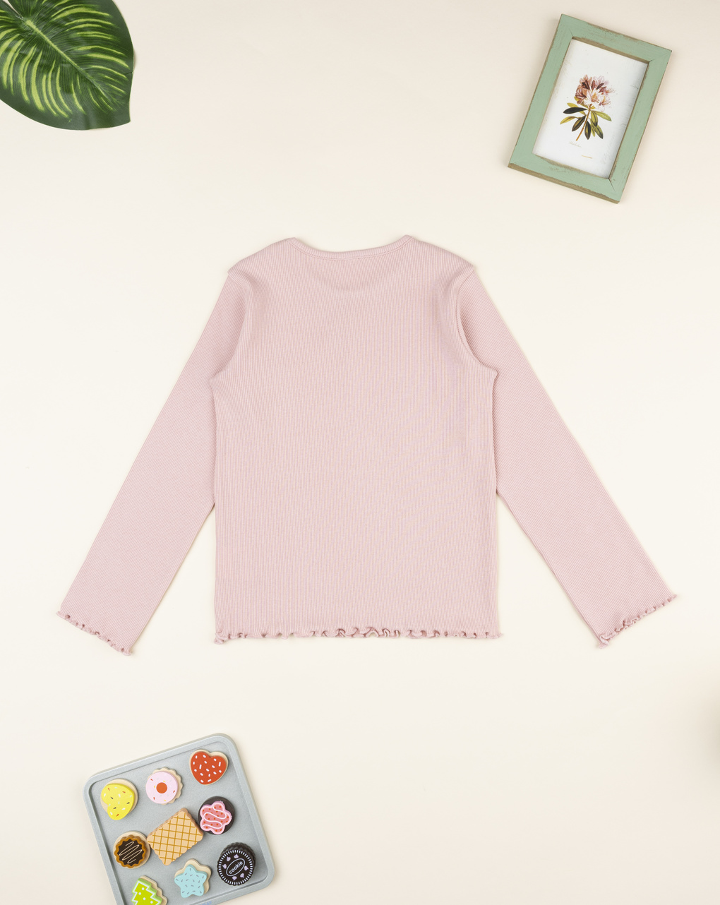 παιδική μπλούζα ροζ ριμπ με καρδούλα για κορίτσι - Prénatal