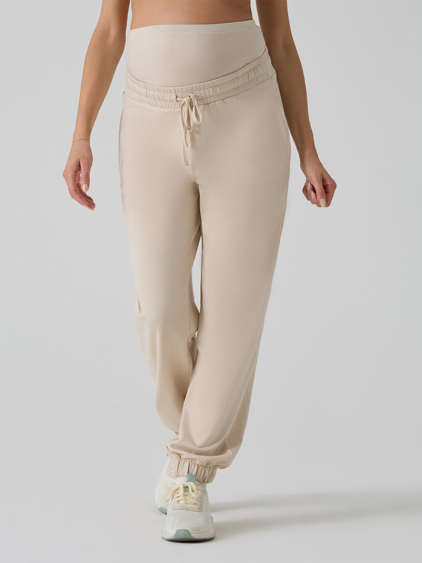 γυναικείο παντελόνι φόρμας εγκυμοσύνης κρεμ - Prénatal