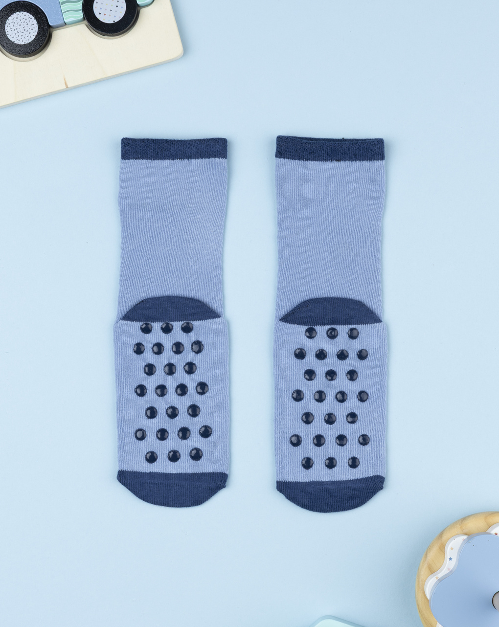 παιδικές αντιολισθητικές κάλτσες με αμάξι για αγόρι - Prénatal