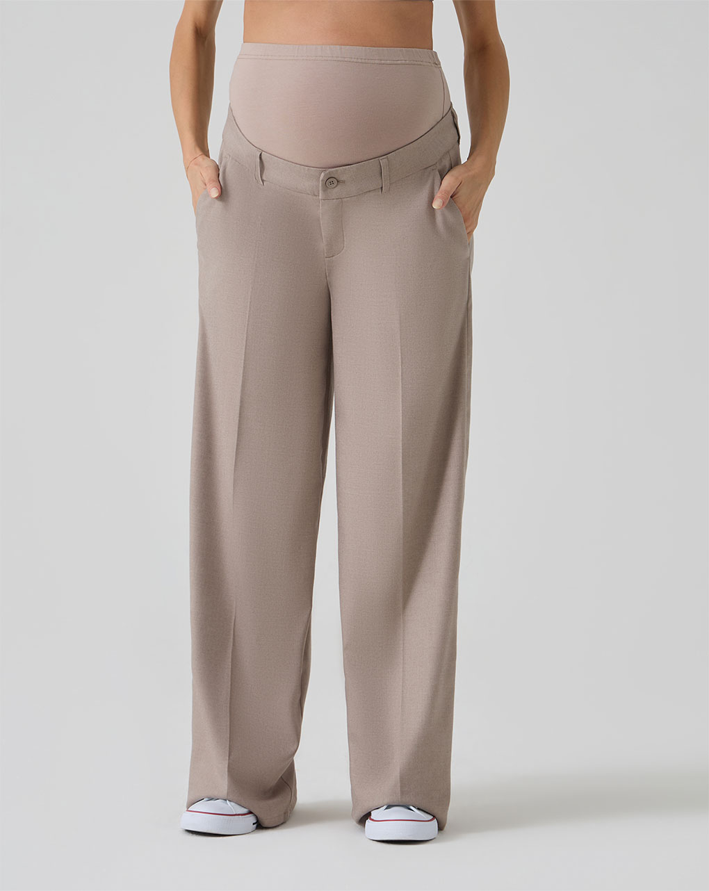 γυναικείο παντελόνι εγκυμοσύνης wide leg μπεζ - Prénatal