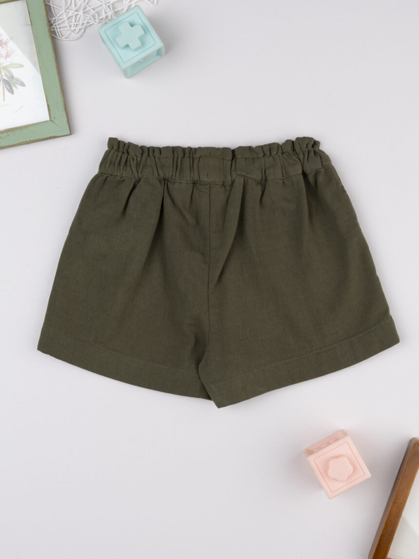 παιδικό σορτσάκι twill κυπαρισσί wood για κορίτσι - Prénatal