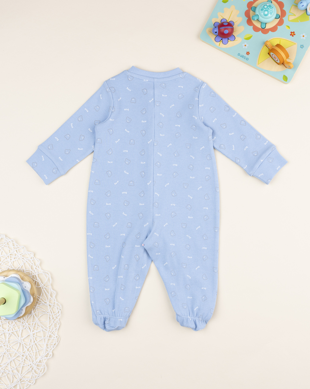 βρεφικό φορμάκι γαλάζιο με αρκουδάκια για αγόρι - Prénatal