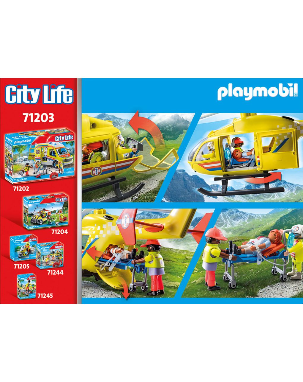 Playmobil city life ελικόπτερο πρώτων βοηθειών 71203 - Playmobil, Playmobil City Life