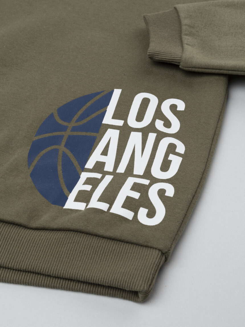 παιδική μπλούζα φούτερ χακί los angeles για αγόρι - Prénatal