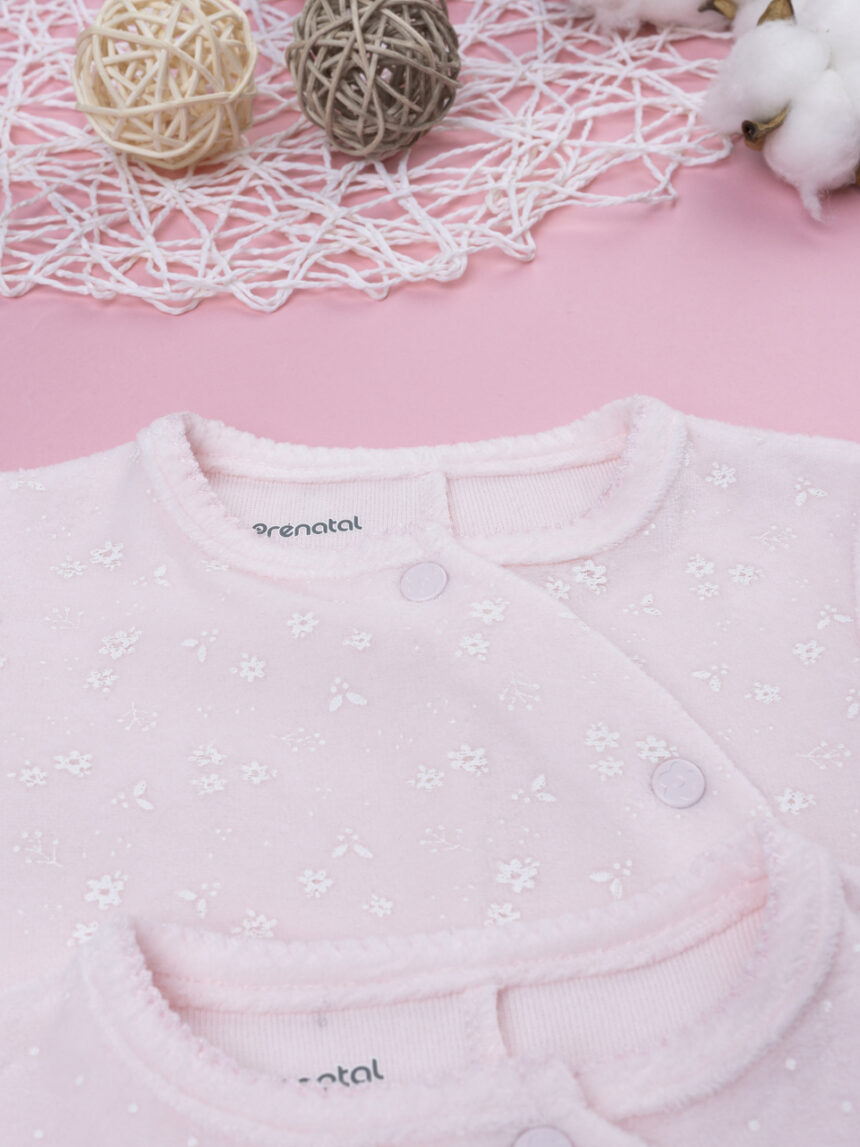 βρεφικά φορμάκια σενίλ με λαγουδάκια πακέτο x3 για κορίτσι - Prénatal