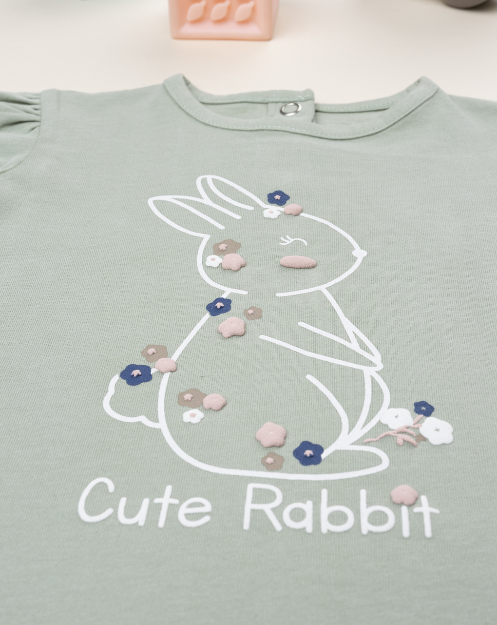 βρεφική μπλούζα φιστικί cute rabbit για κορίτσι - Prénatal