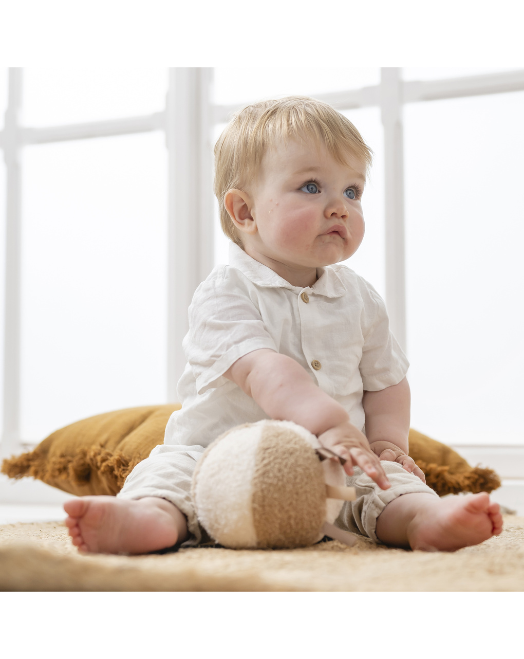 Nattou μικρό λούτρινο παιχνίδι teddy knuffel bal 11 cm caramel - Nattou