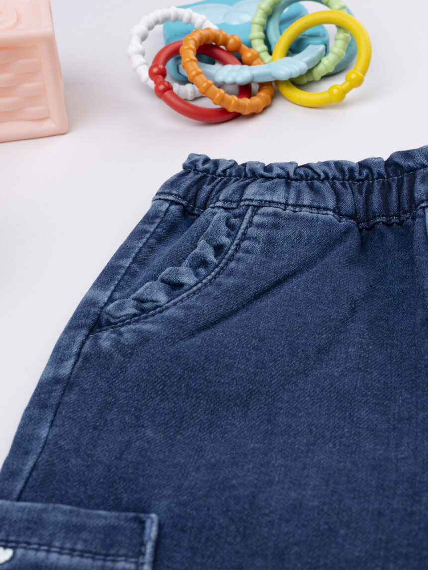 βρεφικό τζιν παντελόνι μπλε με αρκουδάκια για κορίτσι - Prénatal