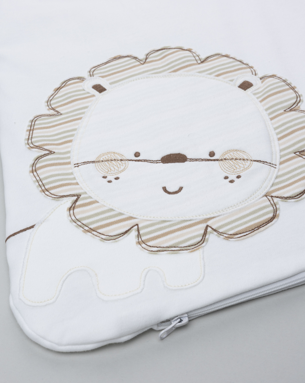 βρεφικός αμάνικος υπνόσακος σενίλ λευκός lion 1.0 tog - Prénatal