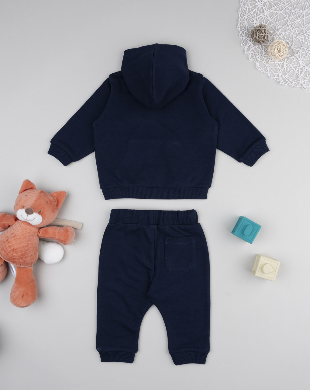 βρεφικό σετ φούτερ και φόρμα μπλε funny bear για αγόρι - Prénatal
