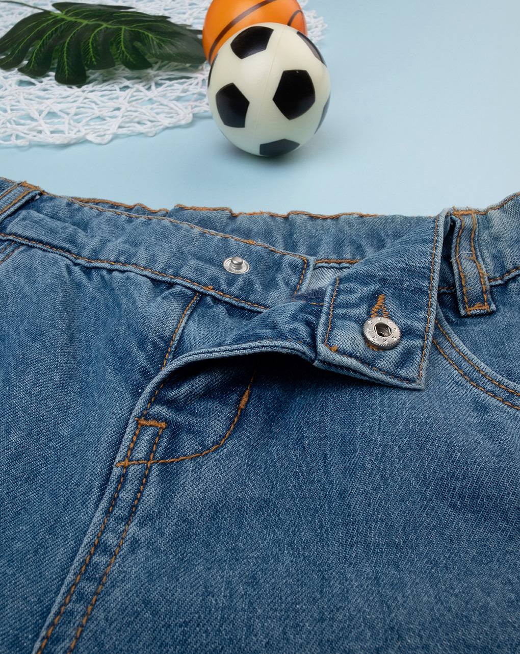 παιδικό τζιν παντελόνι μπλε για αγόρι - Prénatal