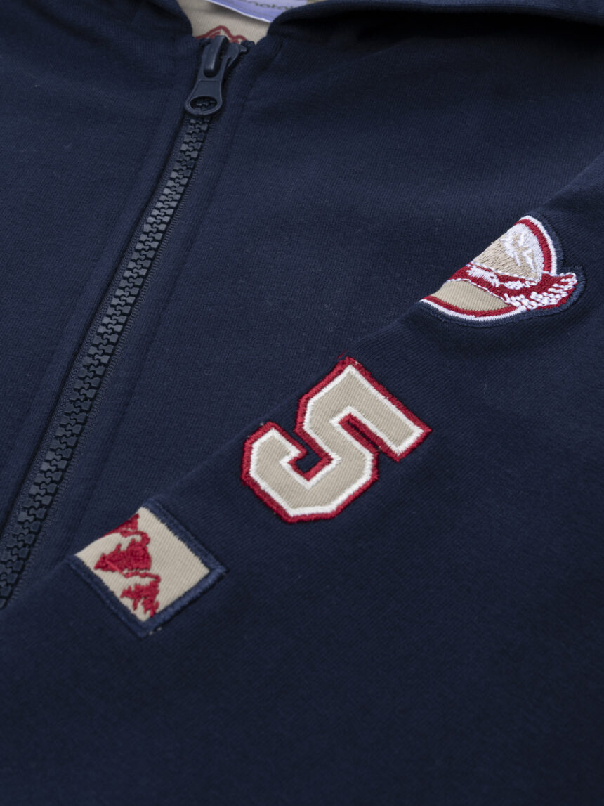 παιδική ζακέτα φούτερ μπλε mountain για αγόρι - Prénatal