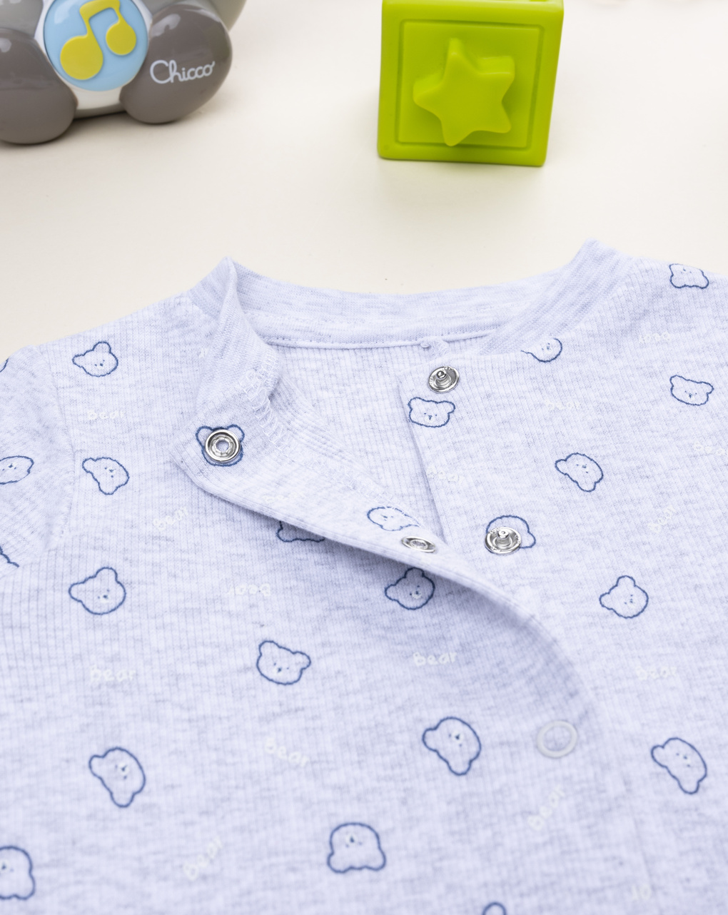 βρεφικό φορμάκι γκρι με αρκουδάκια για αγόρι - Prénatal