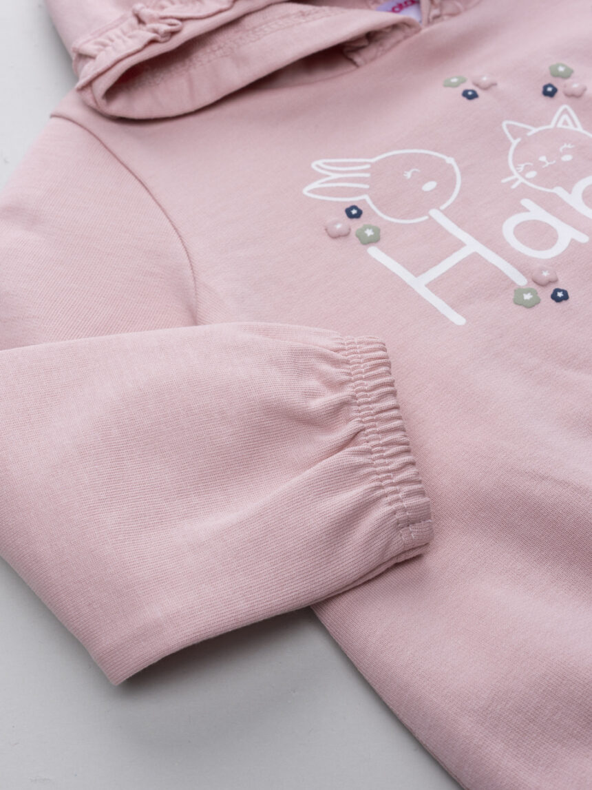 βρεφικό σετ φούτερ και φόρμα happy forever για κορίτσι - Prénatal