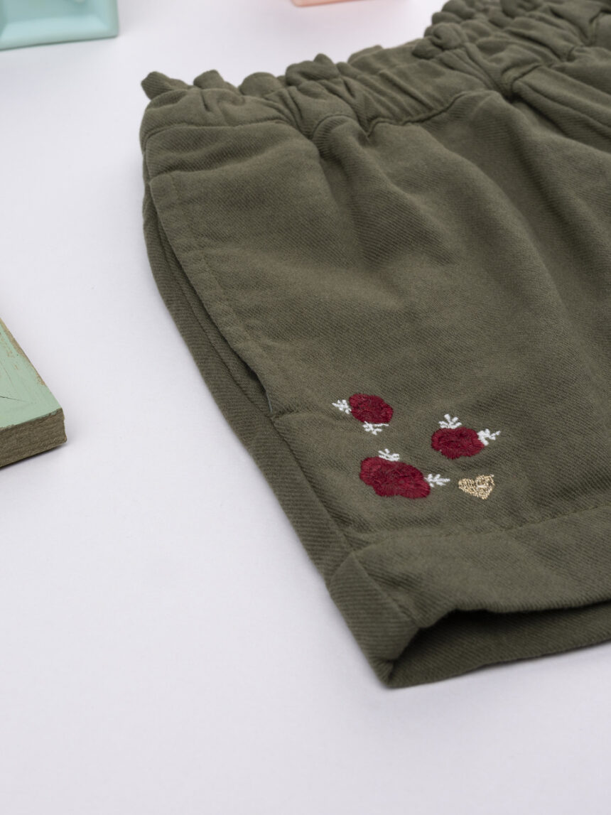 παιδικό σορτσάκι twill κυπαρισσί wood για κορίτσι - Prénatal