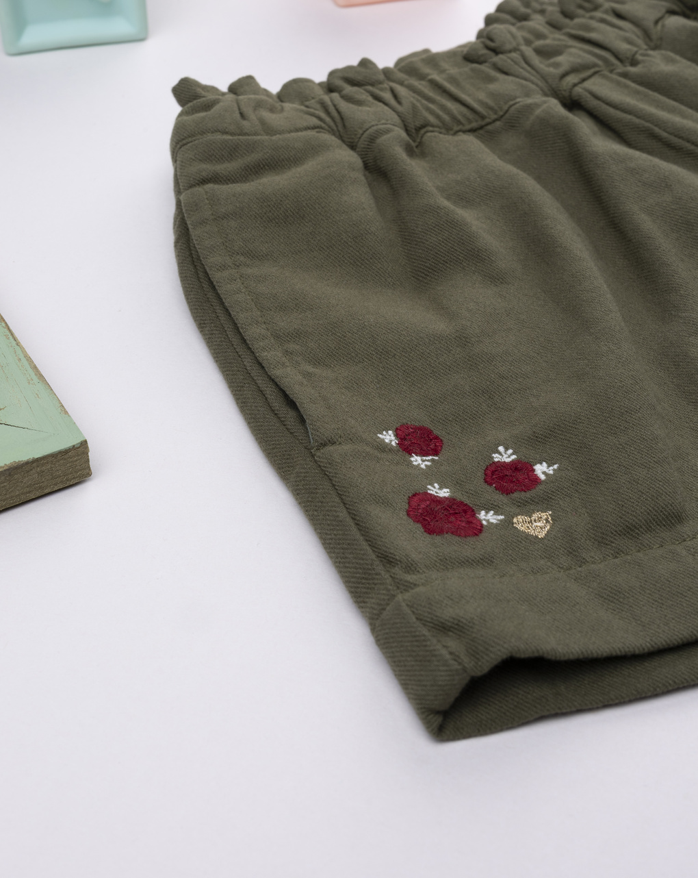 παιδικό σορτσάκι twill κυπαρισσί wood για κορίτσι - Prénatal