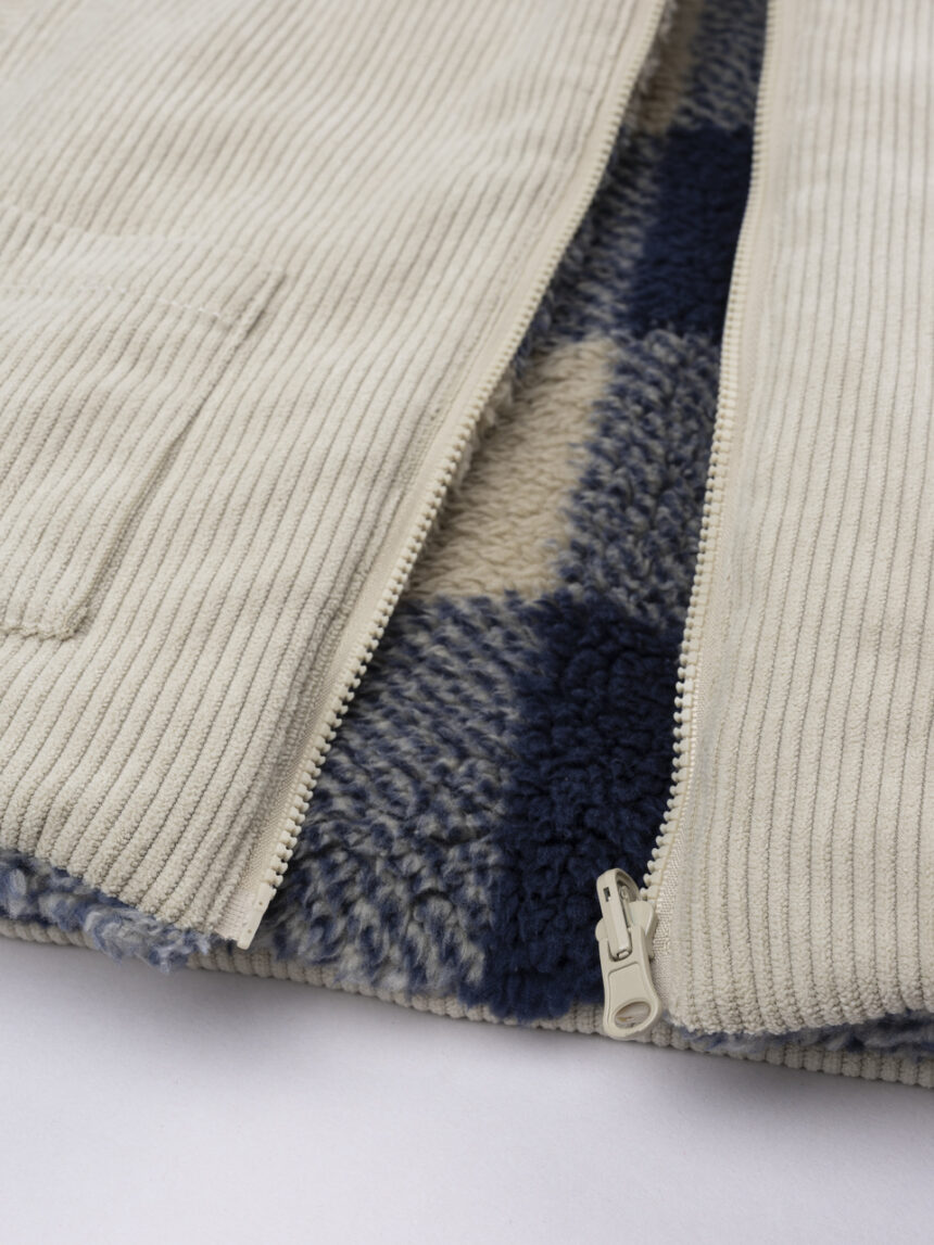 βρεφικό μπουφάν μπεζ/καρό για αγόρι - Prénatal