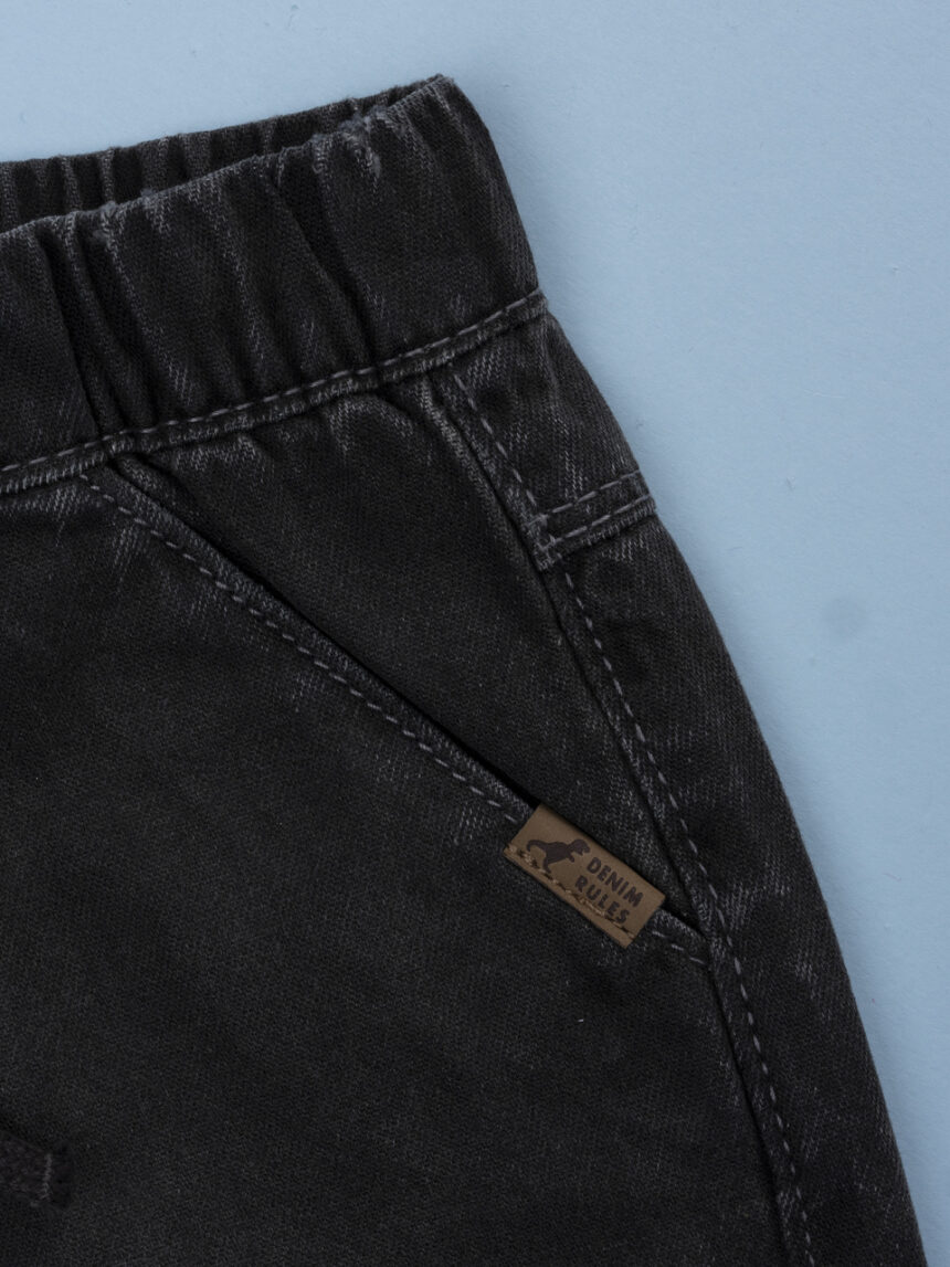 βρεφικό τζιν παντελόνι γκρι με λάστιχο για αγόρι - Prénatal