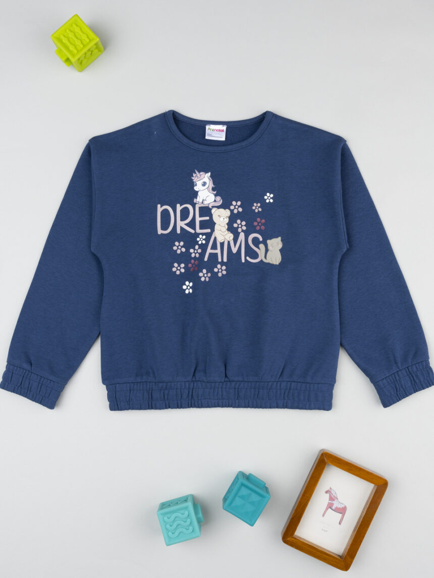 παιδική μπλούζα φούτερ μπλε dreams για κορίτσι - Prénatal