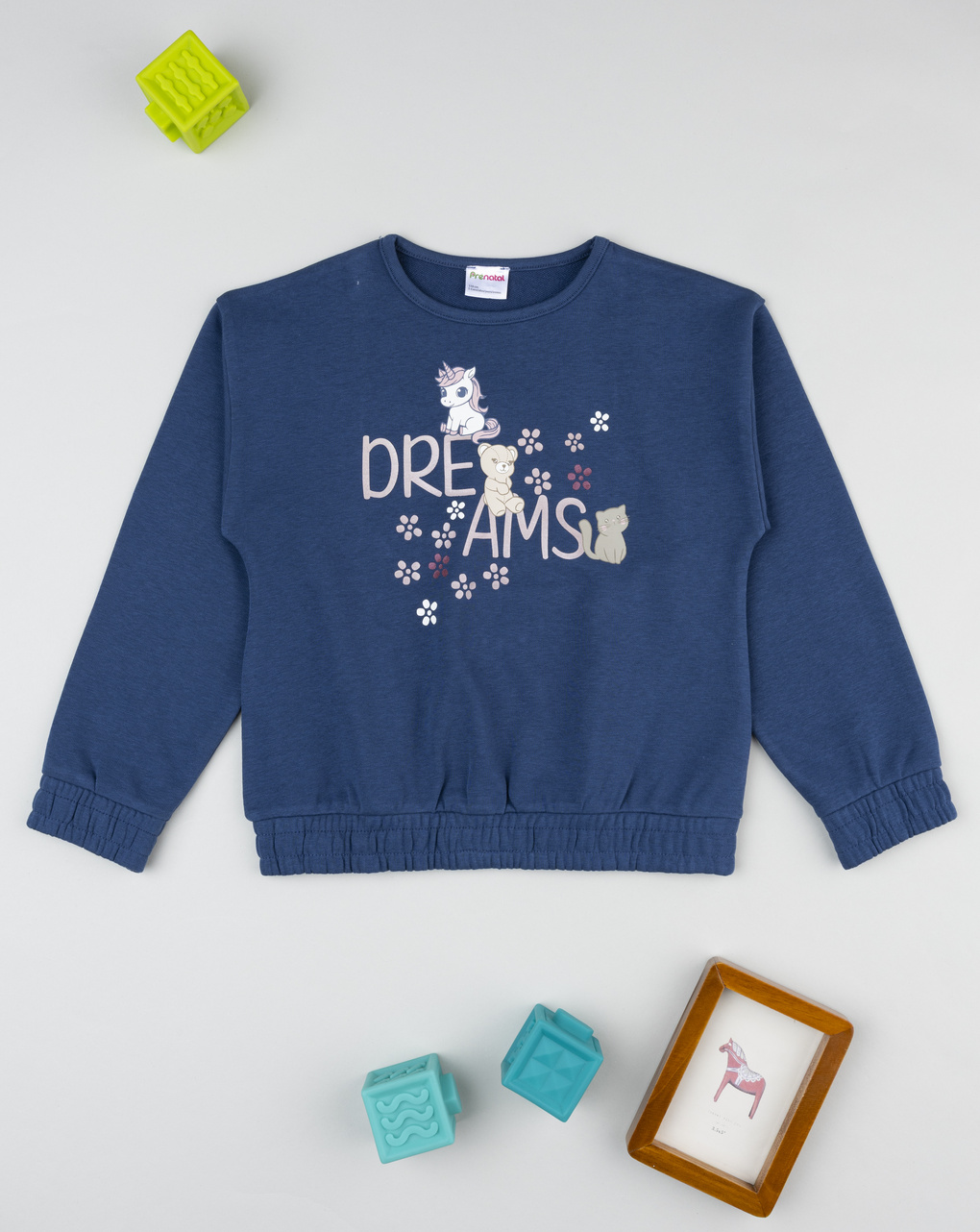 παιδική μπλούζα φούτερ μπλε dreams για κορίτσι