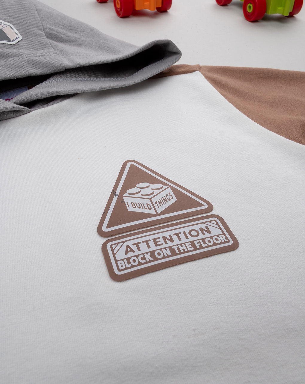 παιδική μπλούζα φούτερ καφέ build για αγόρι - Prénatal