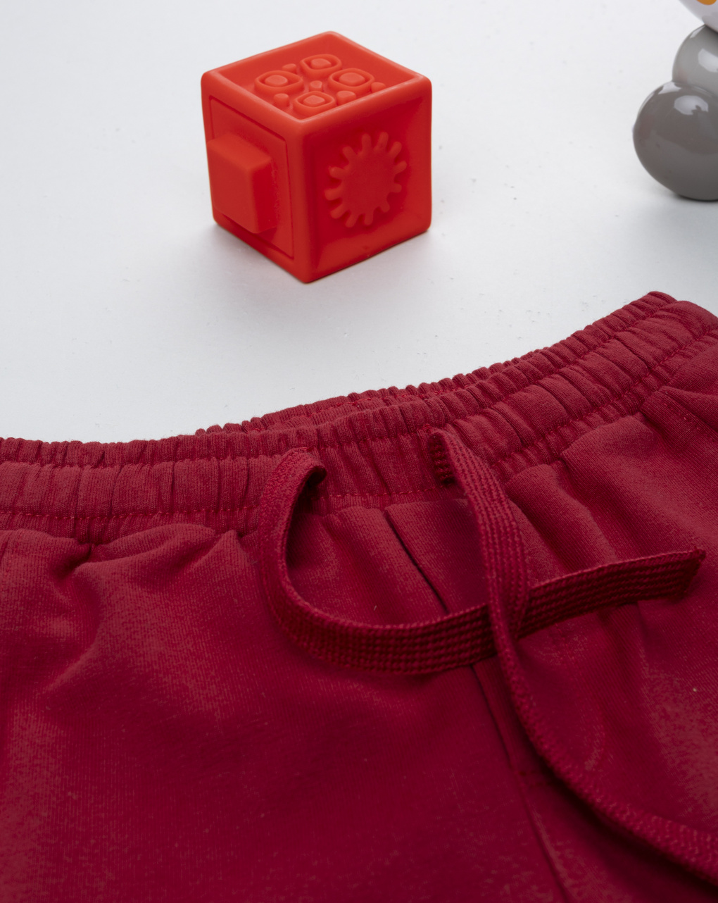 βρεφικό παντελόνι φούτερ μπορντώ με αλεπού για αγόρι - Prénatal