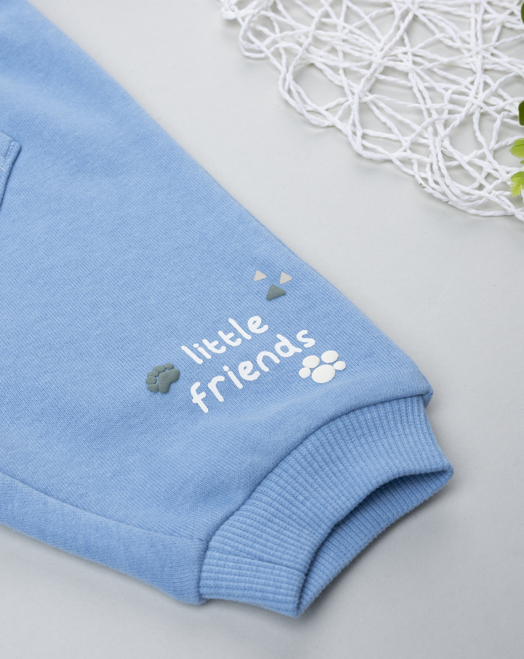 βρεφικό παντελόνι φόρμας γαλάζιο little friends για αγόρι - Prénatal