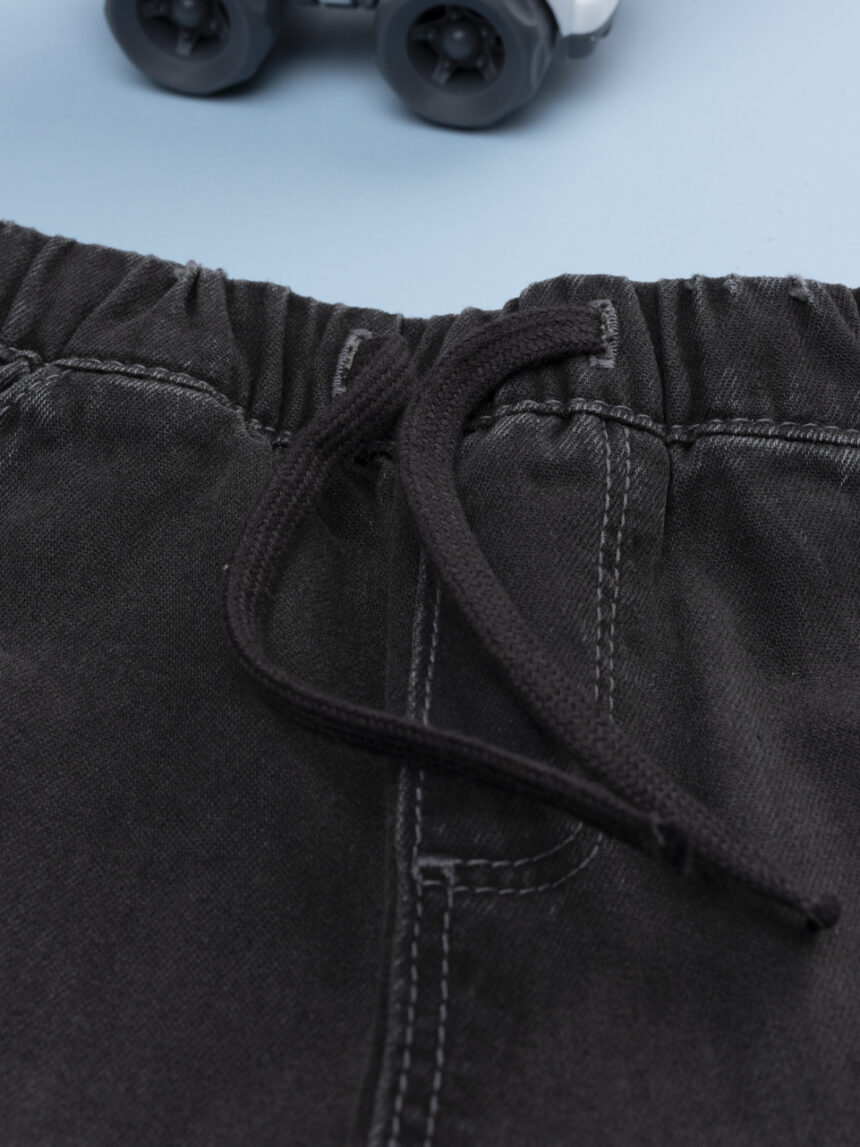 βρεφικό τζιν παντελόνι γκρι με λάστιχο για αγόρι - Prénatal