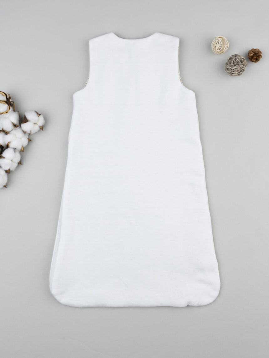 βρεφικός αμάνικος υπνόσακος σενίλ λευκός lion 1.0 tog - Prénatal