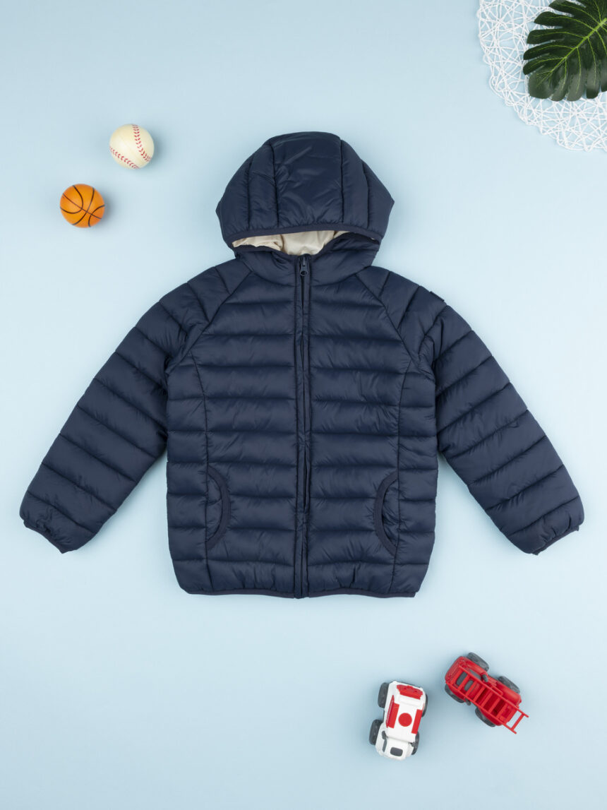 παιδικό μπουφάν puffer μπλε για αγόρι - Prénatal