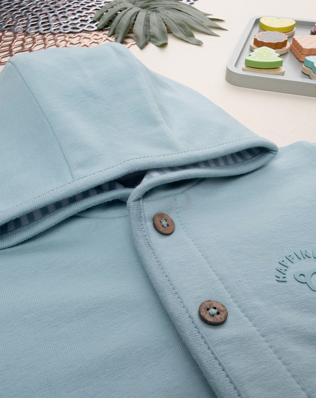 βρεφική ζακέτα γαλάζια happiness mood για αγόρι - Prénatal