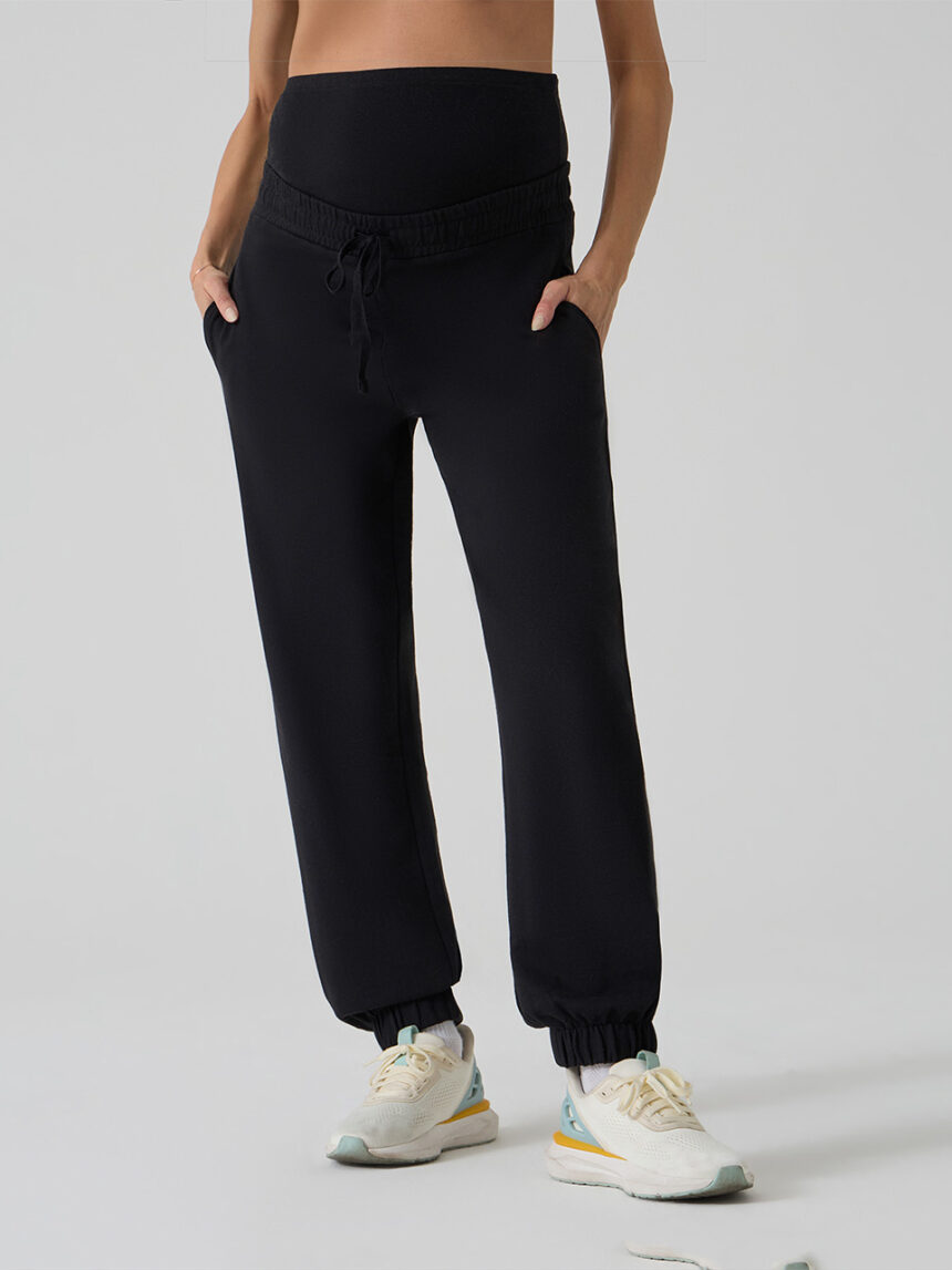 γυναικείο παντελόνι φόρμας εγκυμοσύνης μαύρο - Prénatal