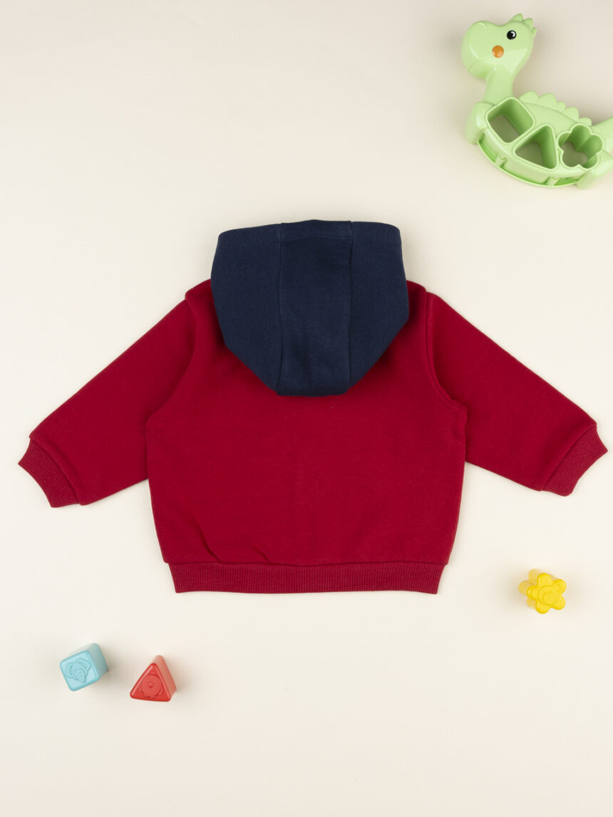 βρεφική ζακέτα φούτερ κόκκινη good player για αγόρι - Prénatal