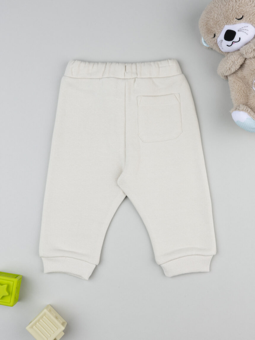 βρεφικό παντελόνι φόρμας κρεμ good player για αγόρι - Prénatal