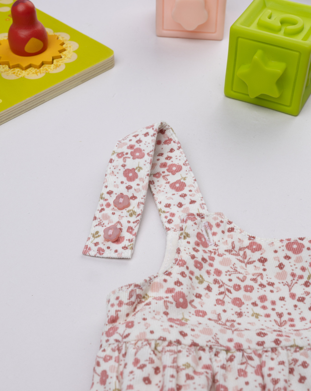 βρεφικό φόρεμα λευκό φλοράλ για κορίτσι - Prénatal