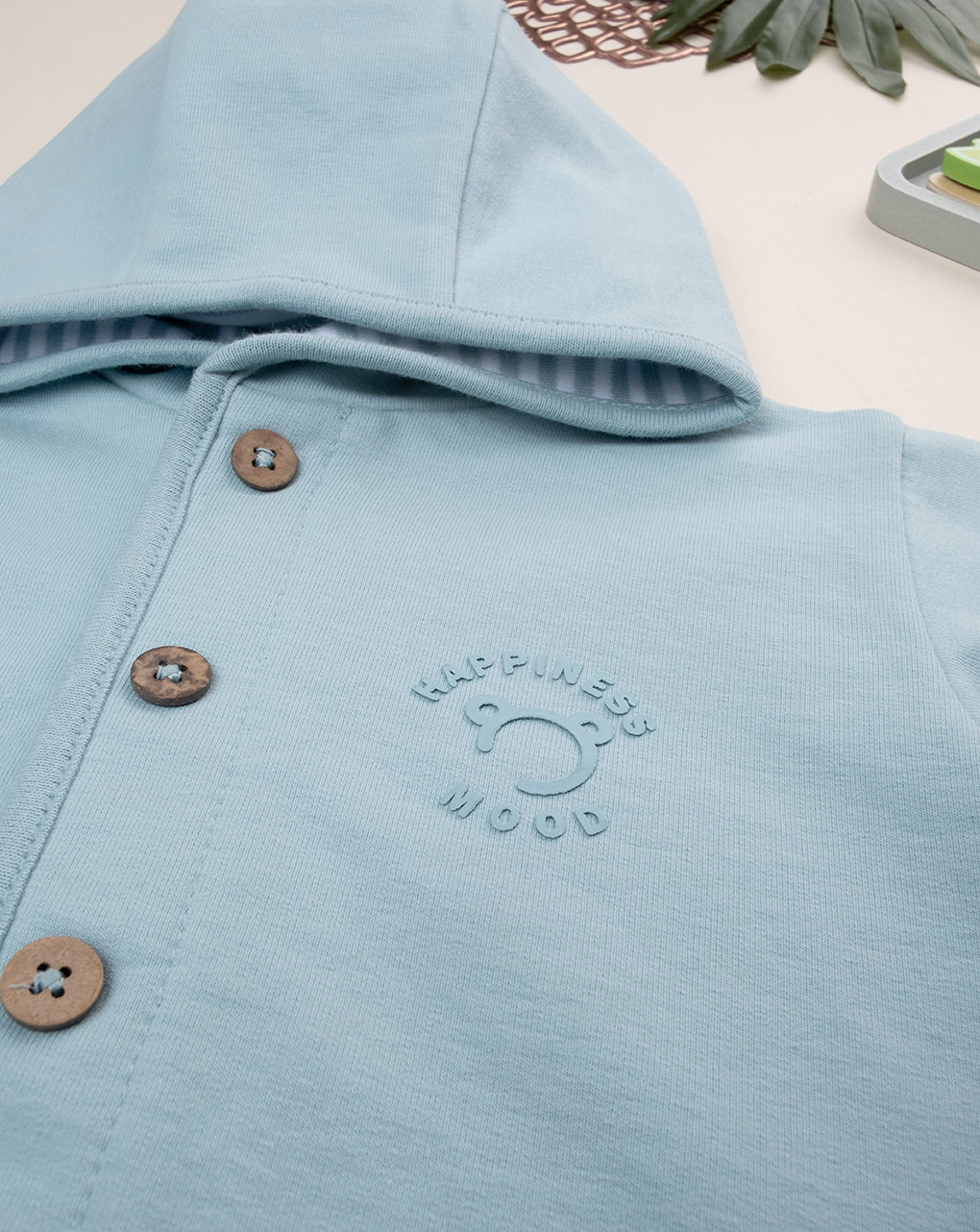 βρεφική ζακέτα γαλάζια happiness mood για αγόρι - Prénatal