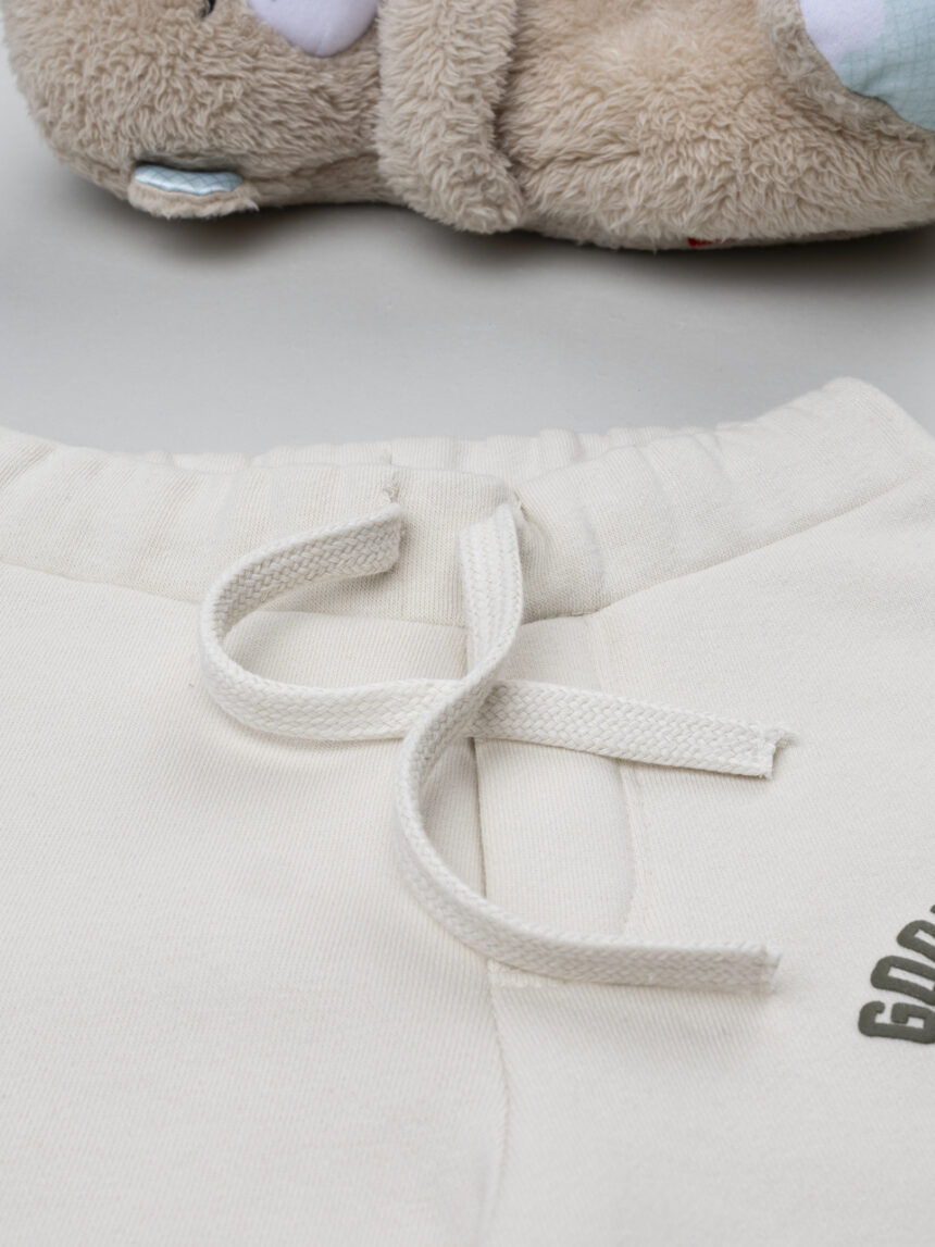 βρεφικό παντελόνι φόρμας κρεμ good player για αγόρι - Prénatal