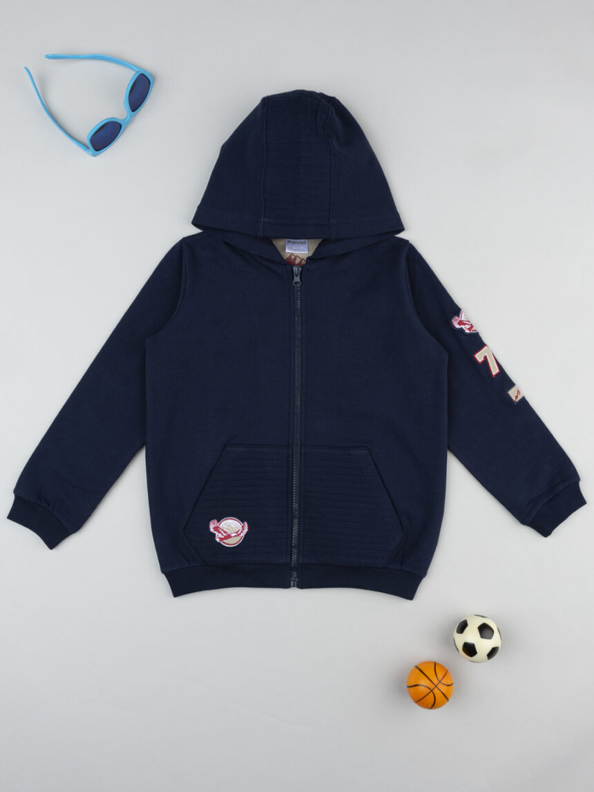 παιδική ζακέτα φούτερ μπλε mountain για αγόρι - Prénatal