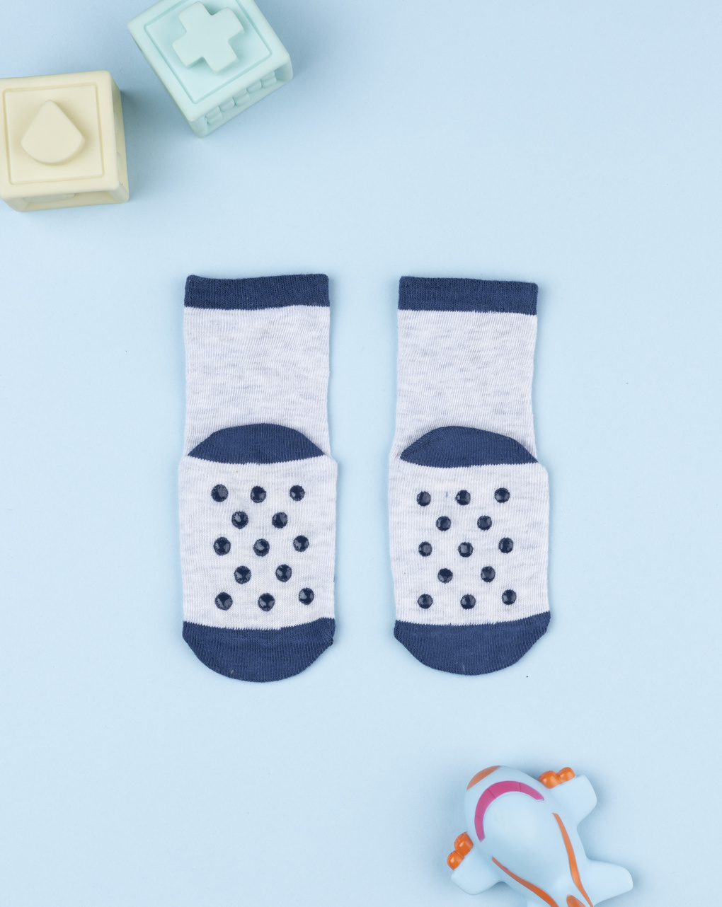 βρεφικές αντιολισθητικές κάλτσες με πιγκουίνο για αγόρι - Prénatal